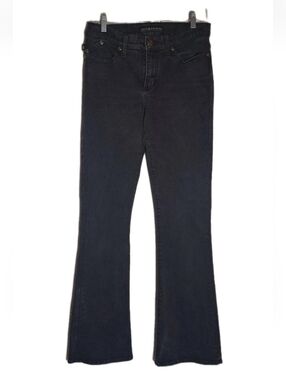Rock & Republic Pants Womens 10 Black Denim Jeans Flared Kendra Mid Rise Cotton